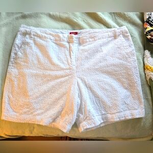 White Eyelet Women Shorts